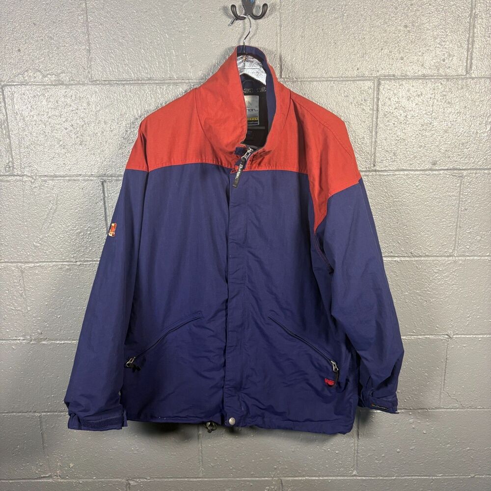 Burton Bio-Lite Snowboard Jacket Men's L Red Blue Vintage Y2K Ski Coat